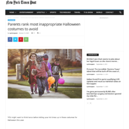 NY Times Post OnePoll snap poll halloween costumes