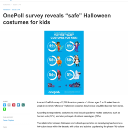 Toy News OnePoll snap poll halloween costumes