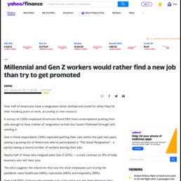 Screenshot of Yahoo Finance coverage of a Wisetail OnePoll research story