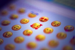 Emojis on a screen