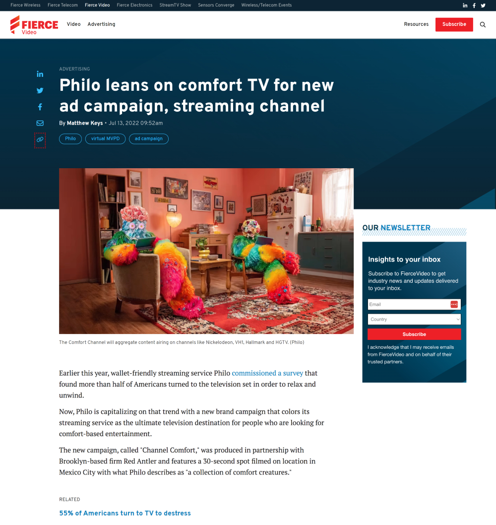Philo: Comfort TV - OnePoll Research