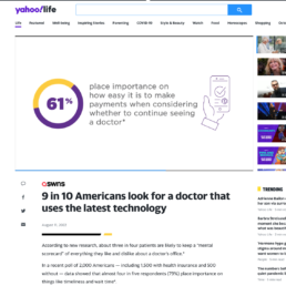 ModMed survey findings on Yahoo