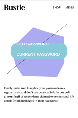 Bustle OnePoll data privacy story screenshot