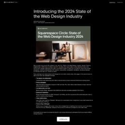 Squarespace Circle State of the Web Design Industry 2024 report